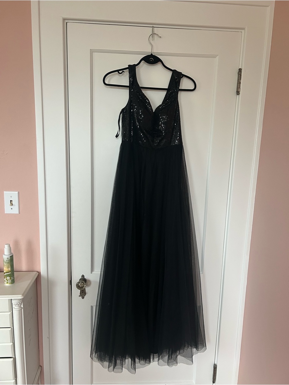 Ever Pretty Black Sequin V-Neck Evening Dress